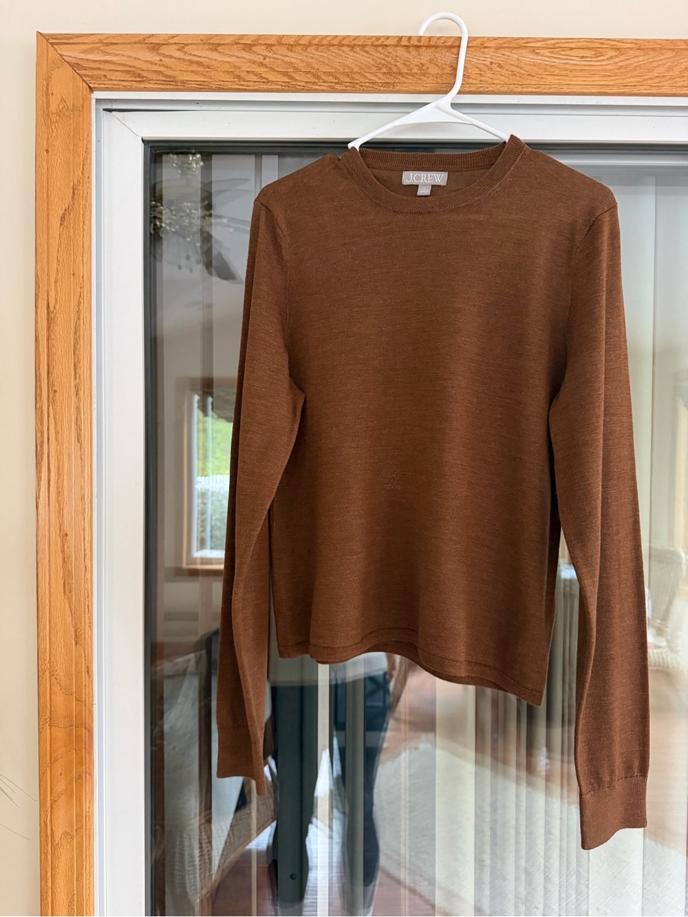 NWOT J. Crew Women’s Brown Merino Wool Crewneck Sweater
